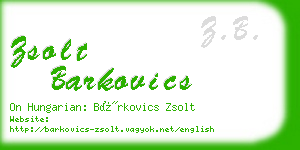 zsolt barkovics business card